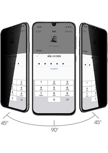 Oppo Reno 3 Privacy Gizlilik Filtreli Hayalet Cam