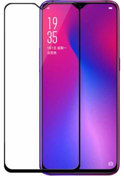 Oppo A12 Full Kapatan Renkli Tam Koruma Siyah