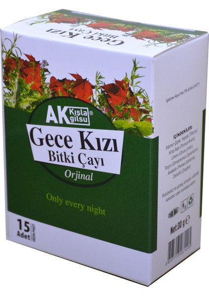 Gece Kızı Çayı Bitki Çayı 15 Adet