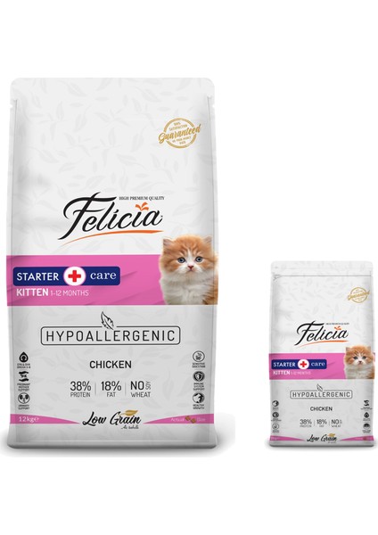 Kitten Tavuklu Yavru Kedi Maması 12 kg + 2 kg