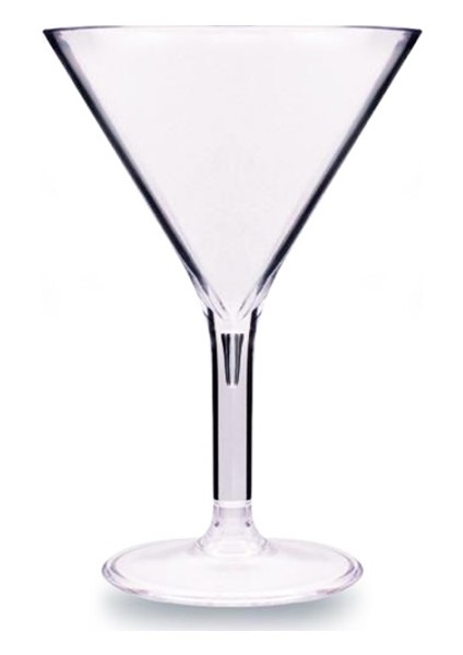 Polikarbon Premium Kırılmaz Martini Bardağı 280 ml Rubikap