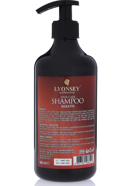 Keratin Saç Bakım Seti Şampuan 400 ml + Bakım Yağı 100 ml