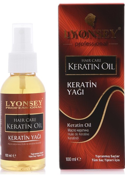 Keratin Saç Bakım Seti Şampuan 400 ml + Bakım Yağı 100 ml