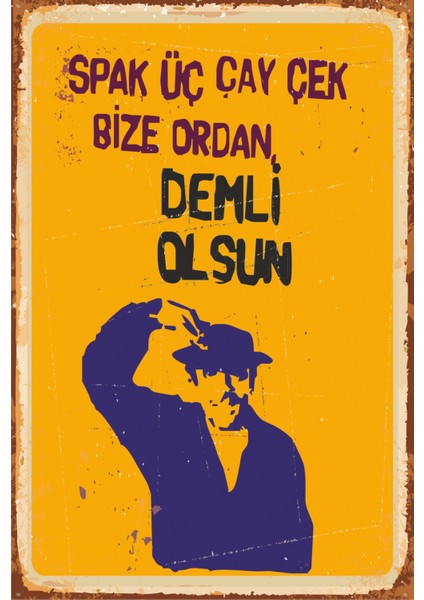 Sadri Alışık Yeşilçam Retro Vintage Ahşap Poster