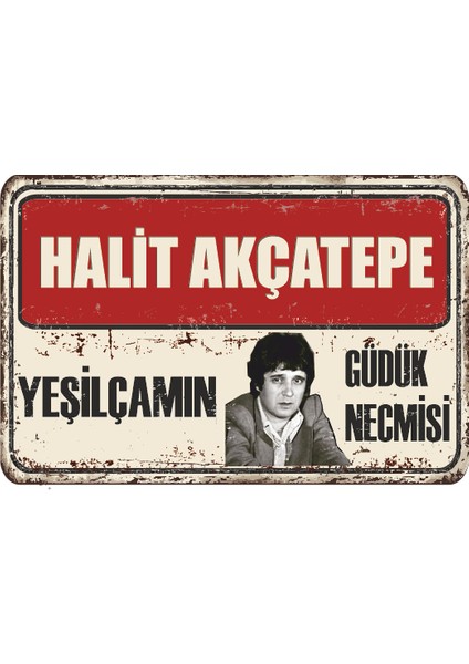 Halit Akçatepe Yeşilçam Retro Ahşap Poster