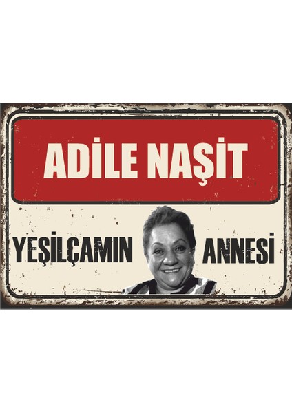 Adile Naşit Yeşilçam Retro Ahşap Poster