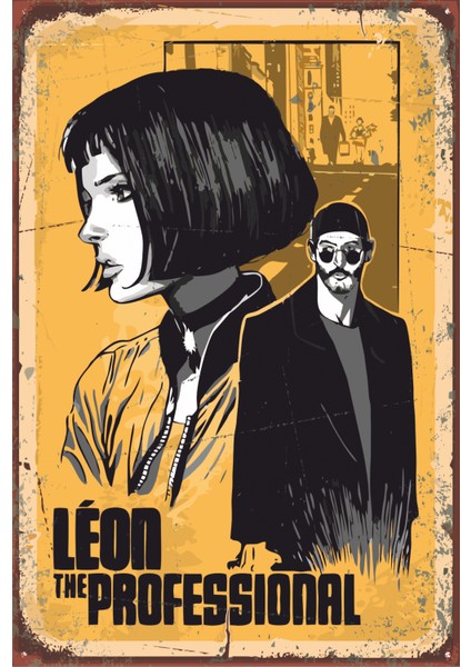 Leon The Professional Retro Vintage Ahşap Poster