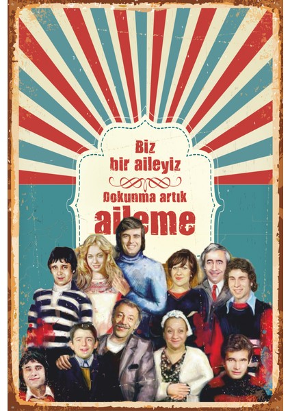 Bizim Aile Yeşilçam Retro Vintage Ahşap Poster