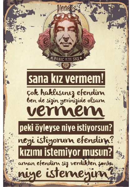 Vecihi Yeşilçam Retro Vintage Ahşap Poster