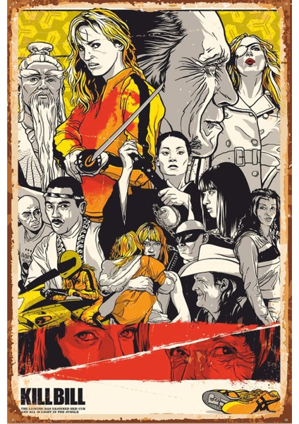 Kill Bill Retro Vintage Ahşap Poster