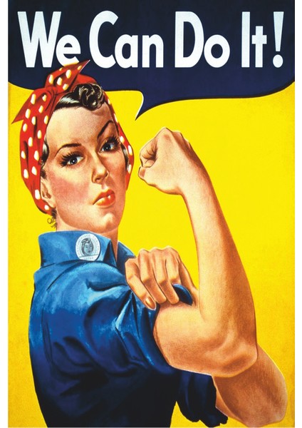 We Can Do It Retro Vintage Ahşap Poster