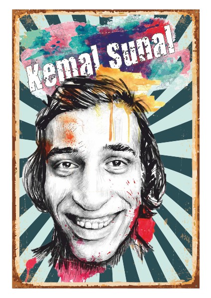 Kemal Sunal Yeşilçam Retro Vintage Ahşap Poster