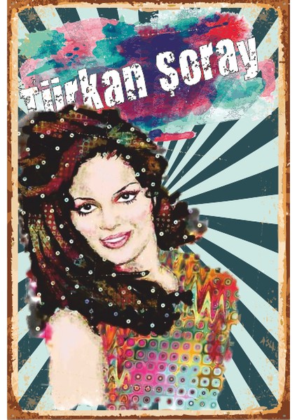 Türkan Şoray Yeşilçam Retro Vintage Ahşap Poster