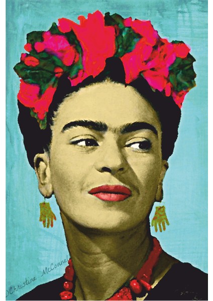 Frida Kahlo Retro Vintage Ahşap Poster