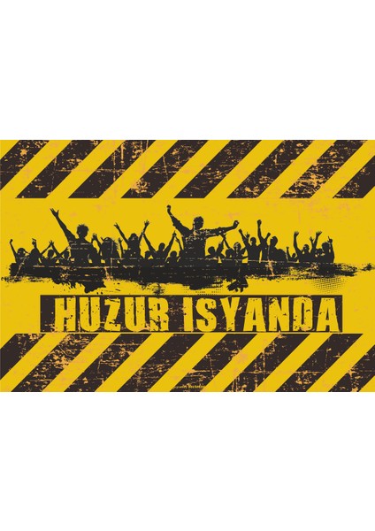 Huzur Isyanda Retro Vintage Ahşap Poster