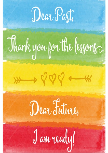 Renkli Motivasyon Retro Vintage Ahşap Poster