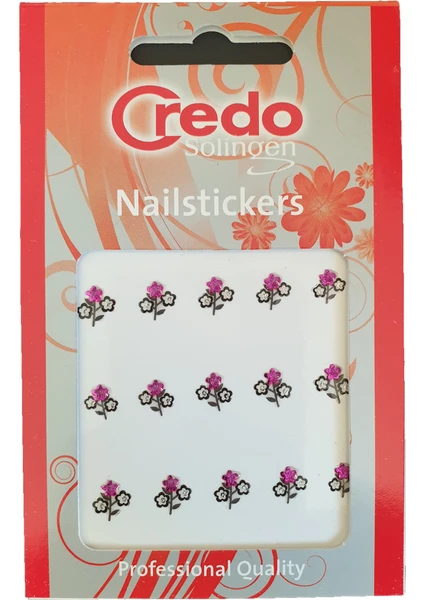 Credo Solingen  Nail Sticker 3D Tırnak Sticker Süsü Çiçekli