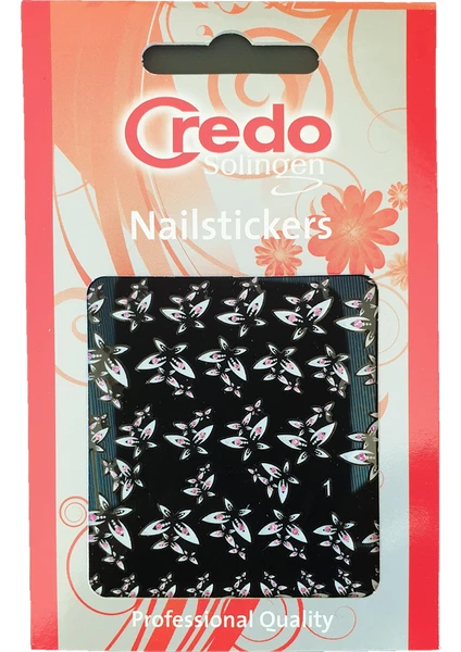 Credo Solingen  Nail Sticker 3D Tırnak Sticker Süsü Çiçek Kelebek