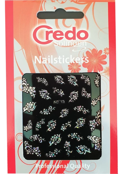 Credo Solingen  Nail Sticker 3D Tırnak Sticker Süsü Uzun Yaprak