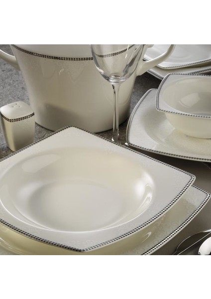 Bone Mare 62 Parça 1074420 Yemek Takımı Platin