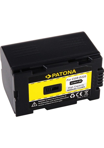 Panasonic Kameralar İçin CGR-D220 CGR-D16 Batarya