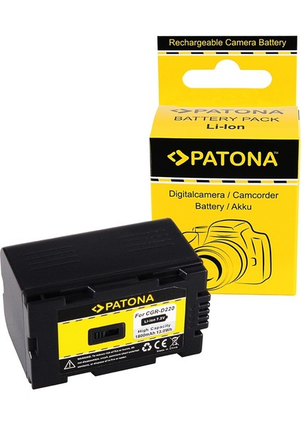 Panasonic Kameralar İçin CGR-D220 CGR-D16 Batarya
