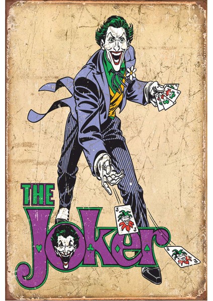 The Joker Retro Vintage Ahşap Poster