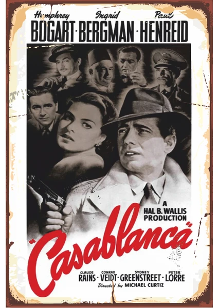 Hayat Poster Casablanca Retro Vintage Ahşap Poster