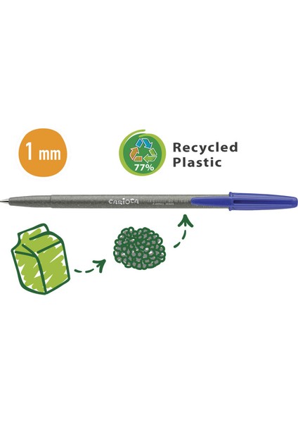 Eco Famıly Tükenmez Kalem 4'lü 4 Renk