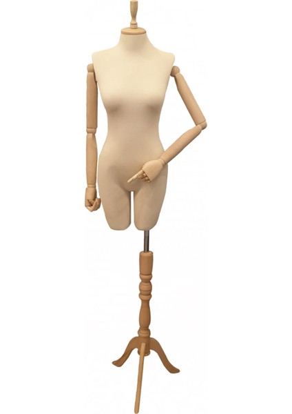 Ahşap Kollu Pantalon Giyebilen Terzi Mankeni