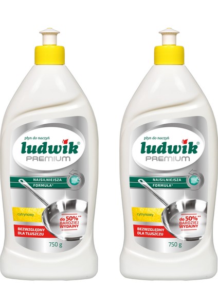 Premium Limon Özlü Sıvı Bulaşık Deterjanı 750 + 750 ml
