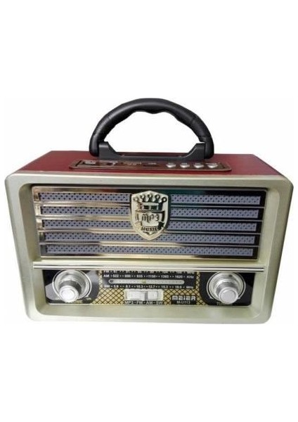 M 113BT Şarjlı Bluetooth Nostaljik Radyo - Krem