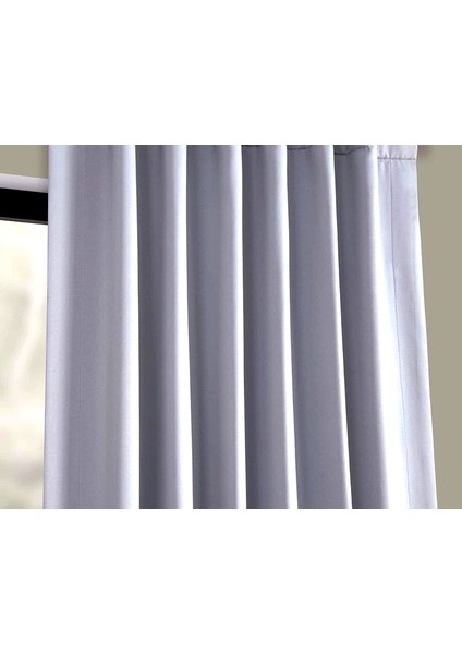 Hazır Karartma Blackout Pilesiz Fon Perde Açık Gri 80 x 260 cm