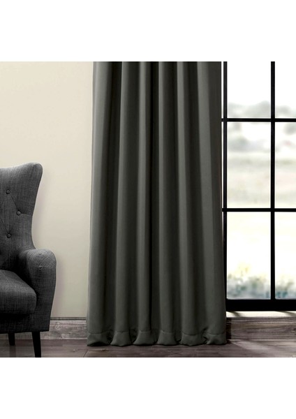 Hazır Karartma Blackout Pilesiz Fon Perde Antrasit 90 x 240 cm fiyatları