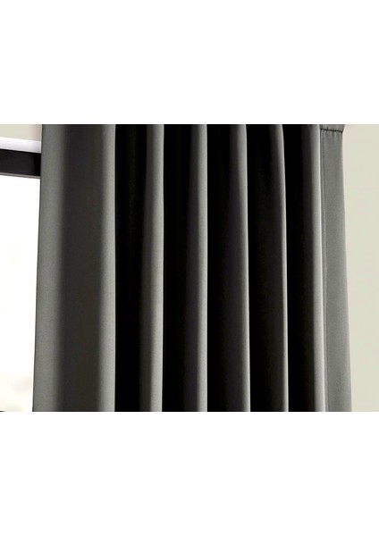 Hazır Karartma Blackout Pilesiz Fon Perde Antrasit 90 x 240 cm modelleri
