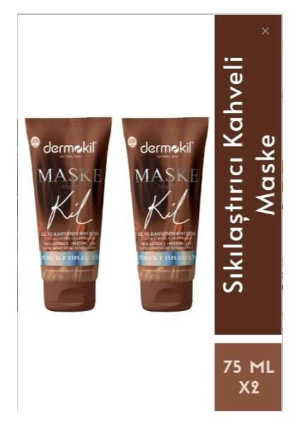 Sıkılaştırıcı Soyulabilir Kahveli Maske 2'li Set 75 ml