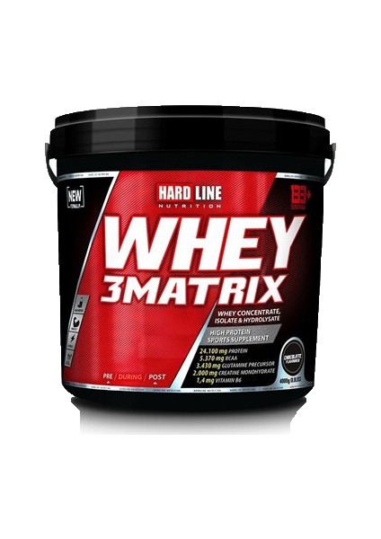 Hardline Whey 3 Matrix Protein Tozu 4000 gr Çikolata Aromalı