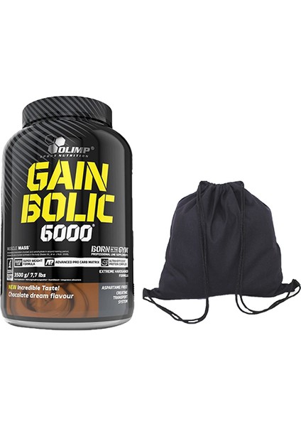 Gain Bolic 6000 3500 gr Karbonhidrat Tozu + Askılı Çanta Çikolata Aromalı