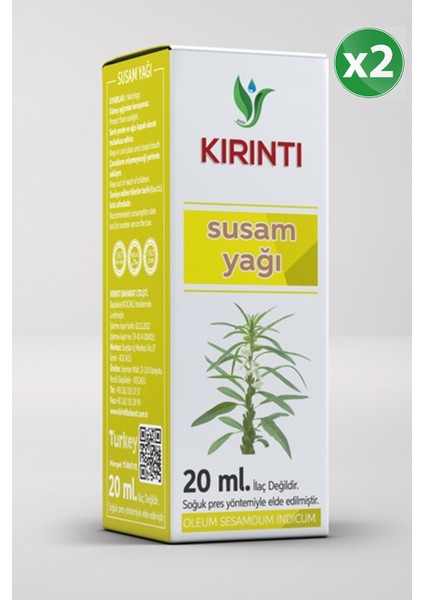 Susam Yağı 20 cc 2'li