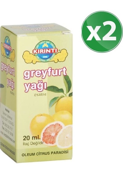 Greyfurt Yağı 20 cc 2'li