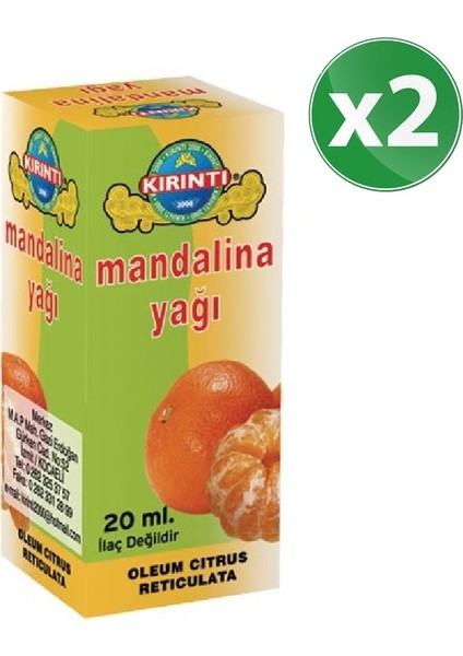 Mandalina Yağı 20 cc 2'li