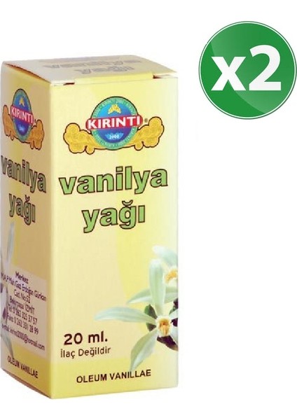 Vanilya Yağı 20 cc 2'li