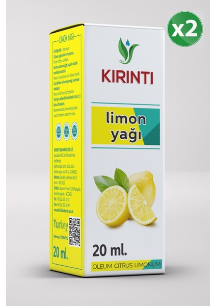 Limon Yağı 20 cc 2'li