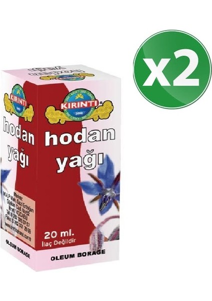 Hodan Yağı 20 cc 2'li