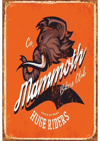 Mammoth Retro Vintage Ahşap Poster
