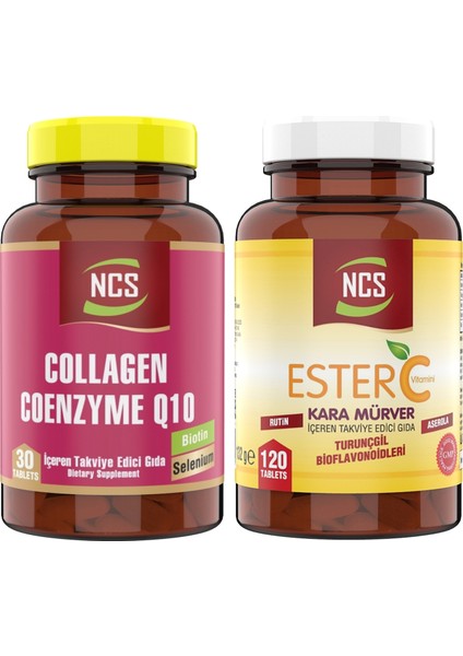 Ester C Vitamini 120 Tablet Collagen Coenzyme Q10 30 Tablet