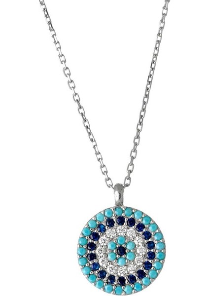 Nazarlı Tasarım Gümüş Kadın Kolye