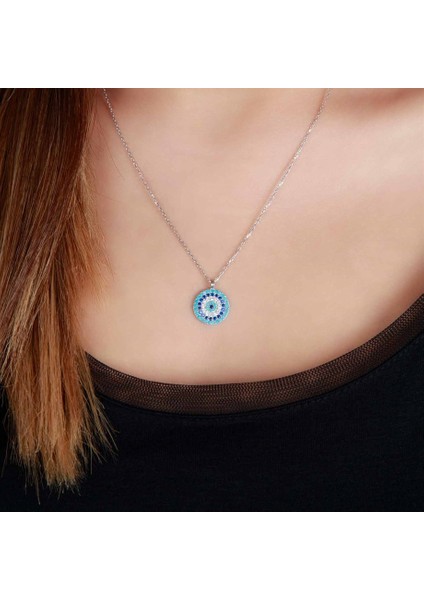 Nazarlı Tasarım Gümüş Kadın Kolye fiyatları