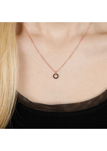 Halka Tasarım Gümüş Kadın Kolye