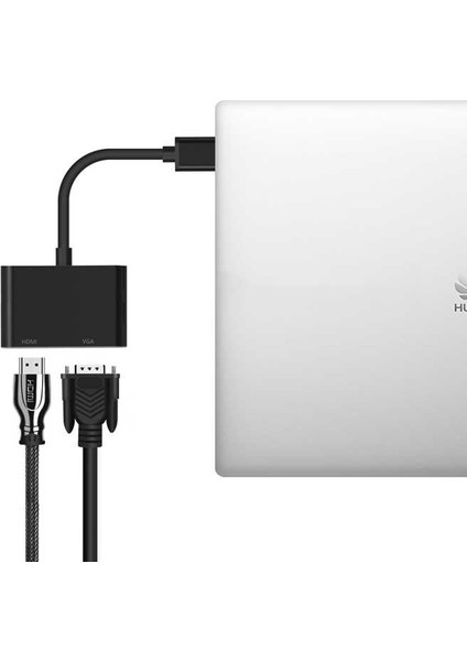 2in1 USB 3.0 HDMI VGA Hd Video Dönüştürücü Adaptör